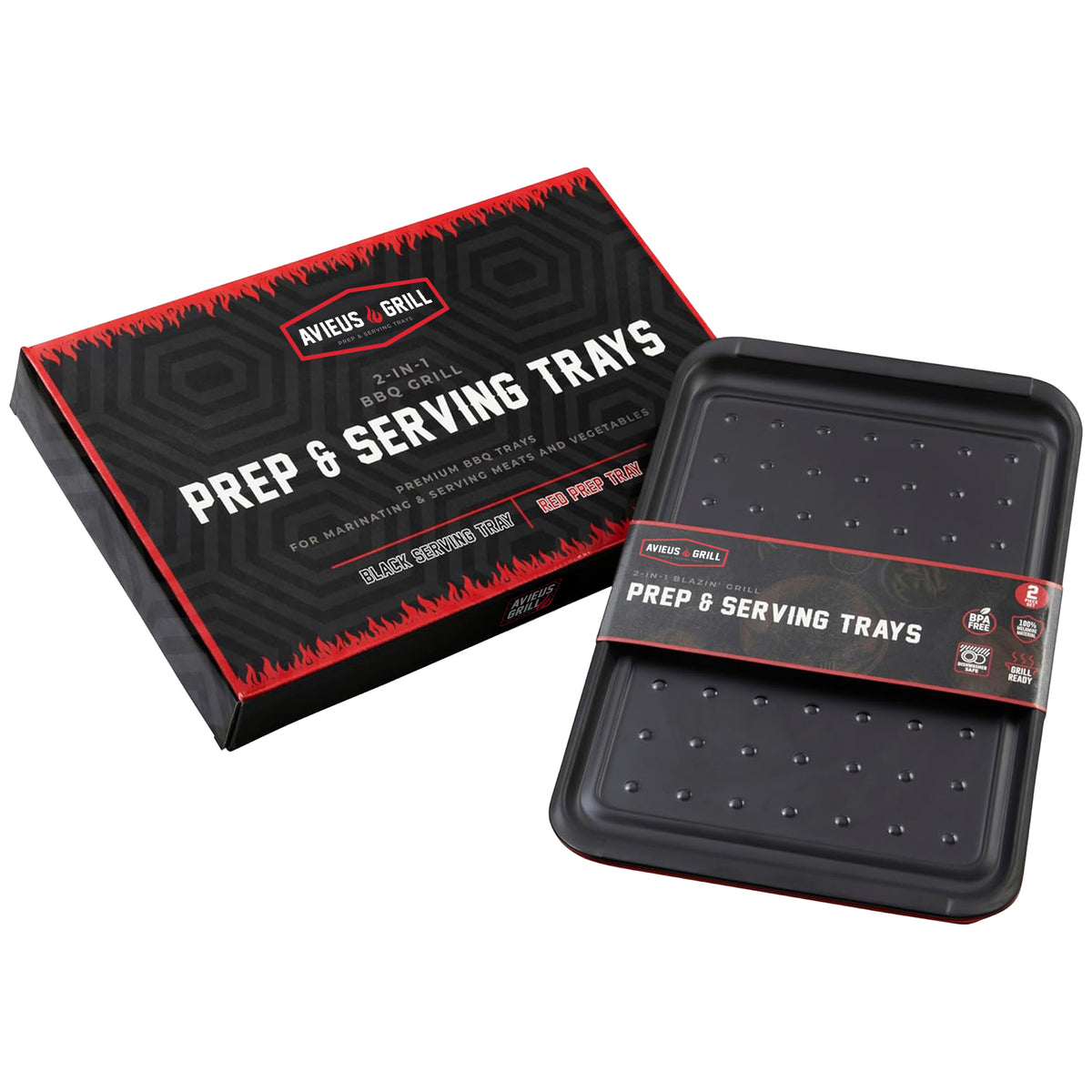Avieus Grill Deep Prep & Serving Trays