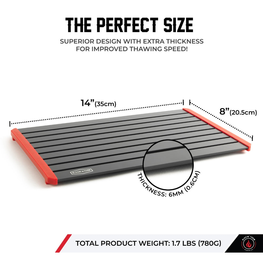 Blazin’ Thaw Defrosting Tray 14” Large Size (Red)