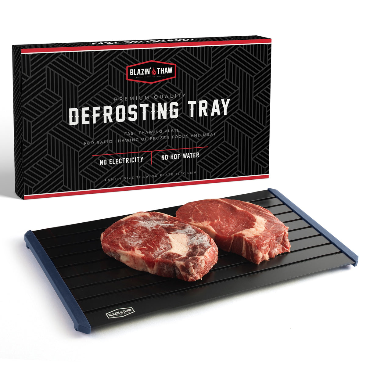 Blazin’ Thaw Defrosting Tray 16” Family Size (Blue)