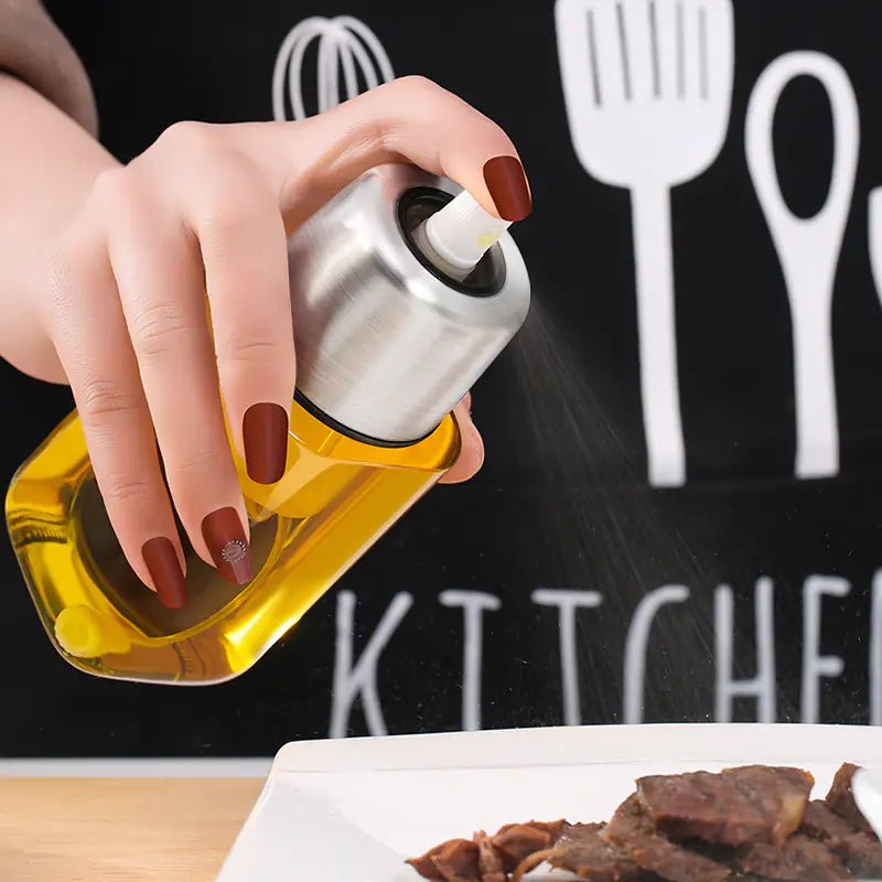Food-Grade Glass Kitchen Oil Spray Bottle
